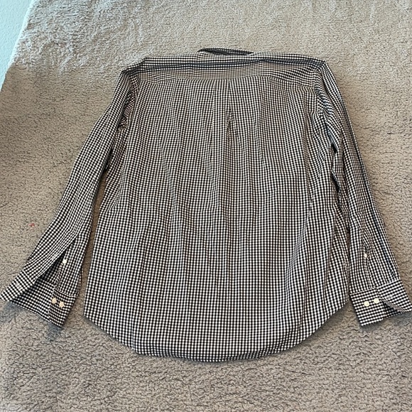 Peter Millar Shirt Mens Large Black & White Check Long Sleeve Button Front - Picture 8 of 9